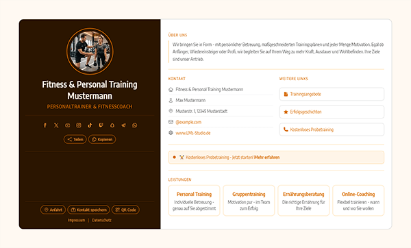 Muster 1005 - Fitness & Personal Training