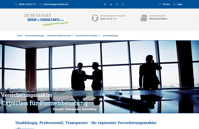 Seite f�r Dienstleistungen